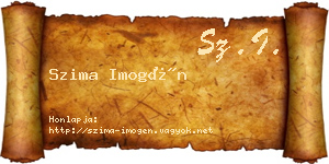 Szima Imogén névjegykártya